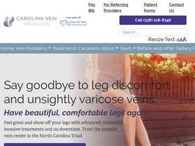 'carolinavein.com' screenshot