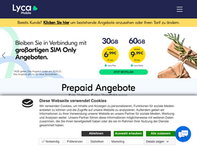 'lycamobile.de' screenshot