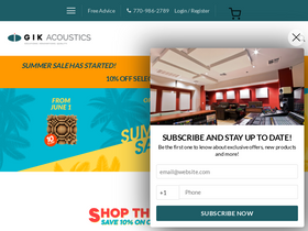 'gikacoustics.com' screenshot