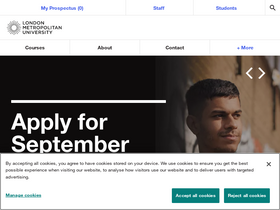 'bblearn.londonmet.ac.uk' screenshot