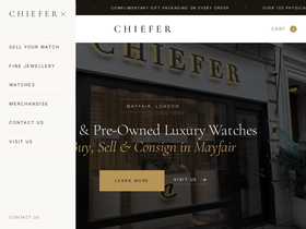 Chiefer Jewellery  homepage screenshot