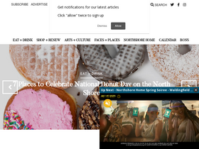 'nshoremag.com' screenshot