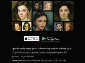 'portraitai.app' screenshot
