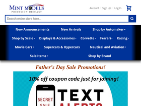 'mintmodels.com' screenshot