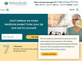'medicarebenefits.com' screenshot