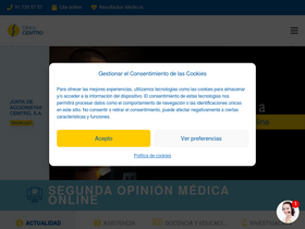 'clinicacemtro.com' screenshot