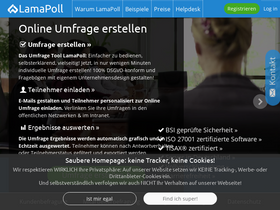 'lamapoll.de' screenshot