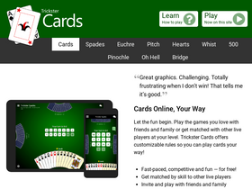 'trickstercards.com' screenshot