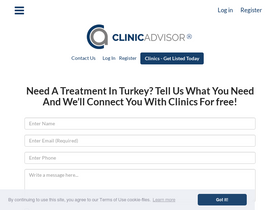 'clinicadvisor.com' screenshot
