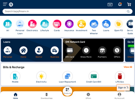 'bajajfinserv.in' screenshot