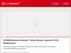 'radiobremen.de' screenshot