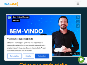 'maxcast.com.br' screenshot