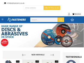 ajfasteners.co.uk homepage screenshot