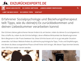 'exzurueckexperte.de' screenshot