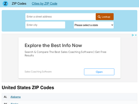 'zipcodes-us.com' screenshot