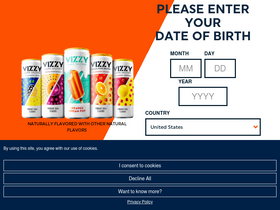 'vizzyhardseltzer.com' screenshot