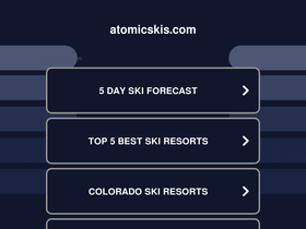 atomicskis.com homepage screenshot