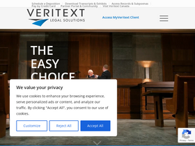 'veritext.com' screenshot