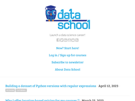 'dataschool.io' screenshot