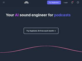 'auphonic.com' screenshot