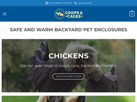 'coopsandcages.com.au' screenshot