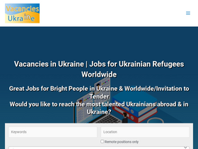 'vacanciesinukraine.com' screenshot