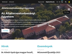 'univet.hu' screenshot