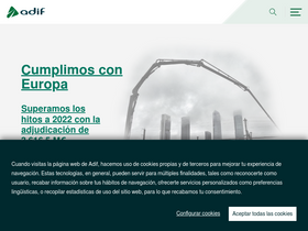 'adif.es' screenshot