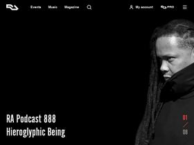 'residentadvisor.net' screenshot