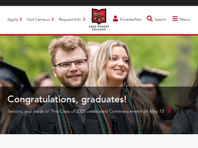 'lakeforest.edu' screenshot