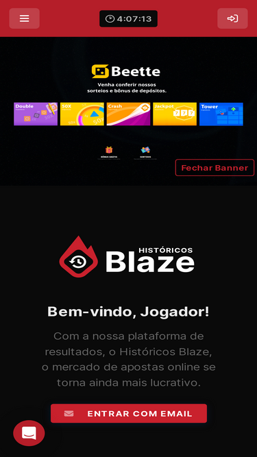 histórico de rodadas completo double/crash da blaze 