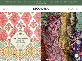 mojorafabric.com homepage screenshot