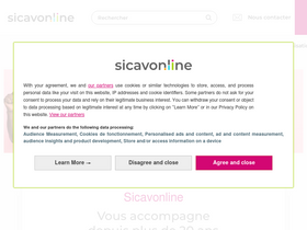 'sicavonline.fr' screenshot