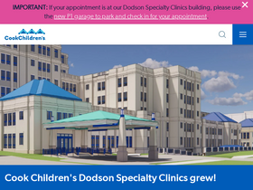 'cookchildrens.org' screenshot