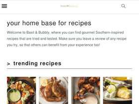 'basilandbubbly.com' screenshot
