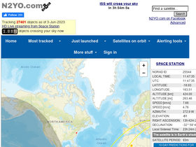 'n2yo.com' screenshot