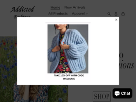 addicted-fashions.com homepage screenshot