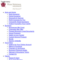 'pennnationalinsurance.com' screenshot