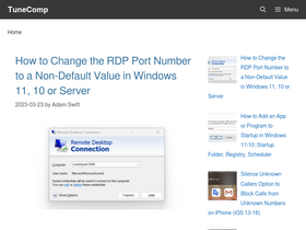 'tunecomp.net' screenshot