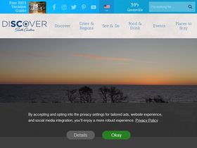 'discoversouthcarolina.com' screenshot