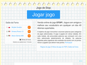 StopotS - Jogo de stop (adedanha ou adedonha) online!