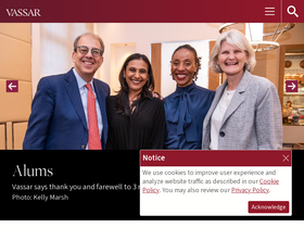 'fellowships.vassar.edu' screenshot