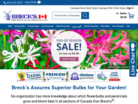 'brecksbulbs.ca' screenshot