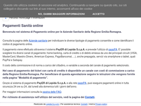 'pagonlinesanita.it' screenshot