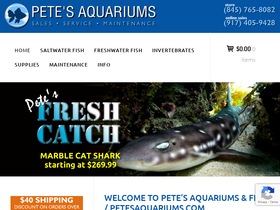 'petesaquariums.com' screenshot