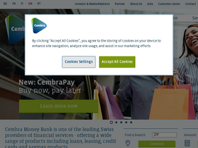 'cembra.ch' screenshot