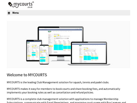 'mycourts.co.uk' screenshot