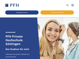 'pfh.de' screenshot