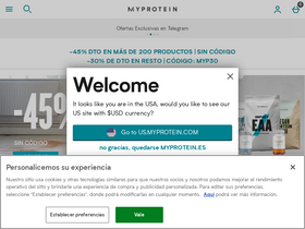 'myprotein.es' screenshot