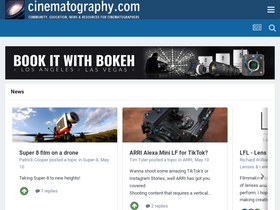'cinematography.com' screenshot
